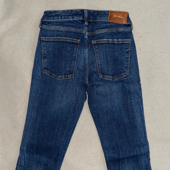 Zara Skinny Raw Hem Dark Wash Jeans - Picture 4 of 6